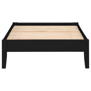 English Elm Spivey Black Twin Platform Bed with Low-Profile Frame, Sturdy Slatted Support, Modern Sleek Design B062S00859