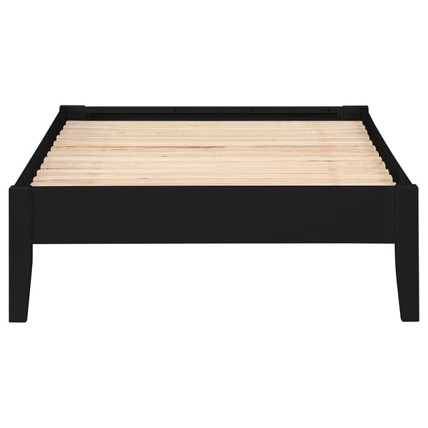 English Elm Spivey Black Twin Platform Bed with Low-Profile Frame, Sturdy Slatted Support, Modern Sleek Design B062S00859