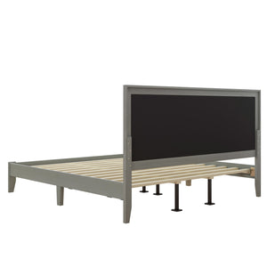 English Elm Christopher Knight Home® - Solid Wood Platform Bed With Upholstered Tufted Headboard - Mid-Century Style, Durable Support & Comfort N758P197693G