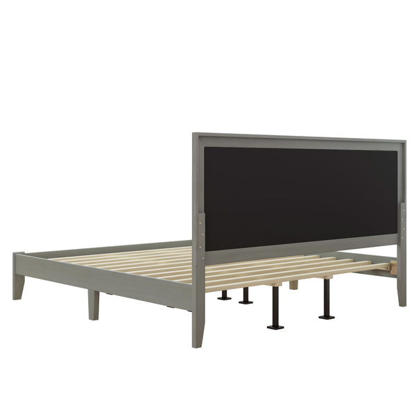 English Elm Christopher Knight Home® - Solid Wood Platform Bed With Upholstered Tufted Headboard - Mid-Century Style, Durable Support & Comfort N758P197693G