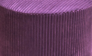 English Elm Corduroy Cube Ottoman Ribbed Upholstery Footrest for Living Room or Bedroom Seating Purple B2748P476013