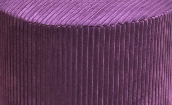 English Elm Corduroy Cube Ottoman Ribbed Upholstery Footrest for Living Room or Bedroom Seating Purple B2748P476013