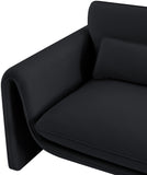 Sloan Black Velvet Fabric Chair 199Black-C Meridian Furniture