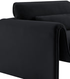 Sloan Black Velvet Fabric Chair 199Black-C Meridian Furniture