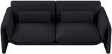 Sloan Black Velvet Fabric Sofa 199Black-S Meridian Furniture