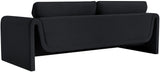 Sloan Black Velvet Fabric Sofa 199Black-S Meridian Furniture