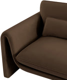 Sloan Brown Velvet Fabric Chair 199Brown-C Meridian Furniture