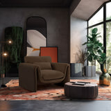 Sloan Brown Velvet Fabric Chair 199Brown-C Meridian Furniture