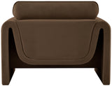 Sloan Brown Velvet Fabric Chair 199Brown-C Meridian Furniture