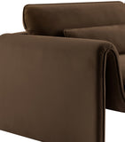 Sloan Brown Velvet Fabric Chair 199Brown-C Meridian Furniture