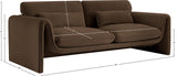 Sloan Brown Velvet Fabric Sofa 199Brown-S Meridian Furniture