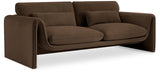 Sloan Brown Velvet Fabric Sofa 199Brown-S Meridian Furniture