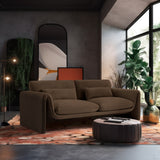 Sloan Brown Velvet Fabric Sofa 199Brown-S Meridian Furniture