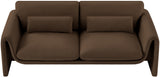 Sloan Brown Velvet Fabric Sofa 199Brown-S Meridian Furniture