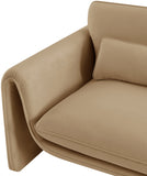 Sloan Camel Velvet Fabric Chair 199Camel-C Meridian Furniture