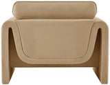 Sloan Camel Velvet Fabric Chair 199Camel-C Meridian Furniture