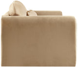 Sloan Camel Velvet Fabric Loveseat 199Camel-L Meridian Furniture