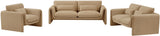 Sloan Camel Velvet Fabric Sofa 199Camel-S Meridian Furniture