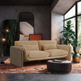 Sloan Camel Velvet Fabric Sofa 199Camel-S Meridian Furniture