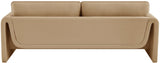 Sloan Camel Velvet Fabric Sofa 199Camel-S Meridian Furniture