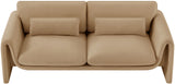 Sloan Camel Velvet Fabric Sofa 199Camel-S Meridian Furniture