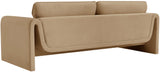 Sloan Camel Velvet Fabric Sofa 199Camel-S Meridian Furniture