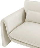 Sloan Cream Velvet Fabric Chair 199Cream-C Meridian Furniture