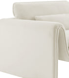 Sloan Cream Velvet Fabric Chair 199Cream-C Meridian Furniture