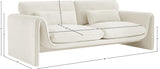 Sloan Cream Velvet Fabric Sofa 199Cream-S Meridian Furniture