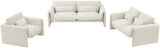 Sloan Cream Velvet Fabric Sofa 199Cream-S Meridian Furniture