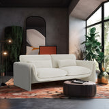 Sloan Cream Velvet Fabric Sofa 199Cream-S Meridian Furniture