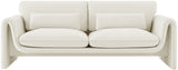 Sloan Cream Velvet Fabric Sofa 199Cream-S Meridian Furniture