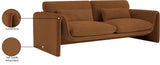 Sloan Saddle Velvet Fabric Sofa 199Saddle-S Meridian Furniture