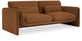 Sloan Saddle Velvet Fabric Sofa 199Saddle-S Meridian Furniture