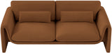 Sloan Saddle Velvet Fabric Sofa 199Saddle-S Meridian Furniture