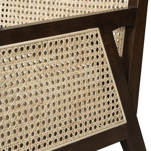 English Elm Natural Rattan Woven Armchair Set Rubberwood Farmhouse Coastal Dining Seating Pair Beige,Dark Brown,Natural N776P385750D