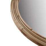 Martha Stewart Luna Coastal Natural Rattan Round Wall Mirror MT95F-0078 Natural