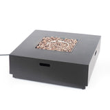 Christopher Knight Home® - Noble House - Wellington Outdoor 50,000 Btu Square Fire Pit (No Tank Holder)