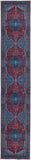 Unique Loom Mangata Molly Machine Made Medallion Rug Red and Blue, Ivory/Light Blue/Light Brown/Gray 2' 7" x 13' 1"