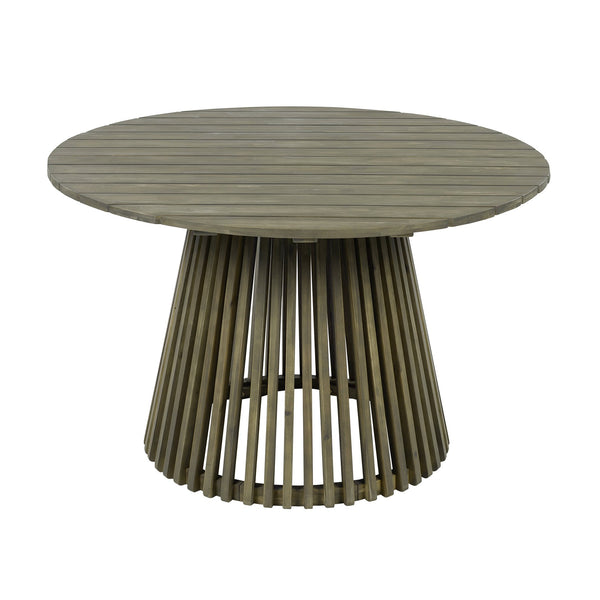 English Elm Christopher Knight Home® - Outdoor Acacia Wood Dining Table - 47.25-Inch Grey Round Patio Table For Stylish Gatherings & Comfort N770P313798G