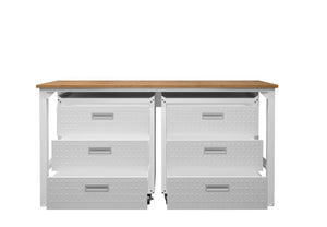 Manhattan Comfort Fortress Modern Garage Set White 19GMC-WH