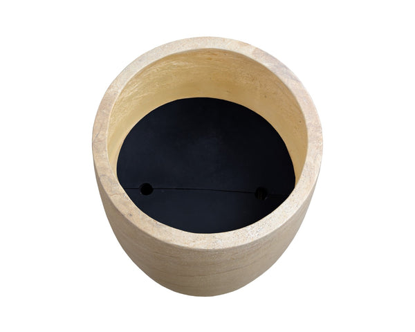 Sunpan ASTER Planter - Tall Travertine-Look Design for Indoor & Outdoor Spaces, Durable & Elegant Display 111373