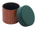 Boto Storage Ottoman Green 110182 Zuo Modern