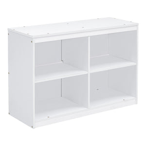 English Elm Twin Loft Bed Pinewood Frame Four Drawers Retractable Study Desk Kids Bedroom White LT000368AAK