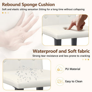 English Elm Table And Chair Set - Modern White Grain Dining Table With Built-In Storage & 8 Ergonomic Pu Chairs W1151S04271-GIGA