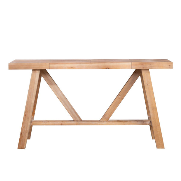 English Elm Farmhouse A-frame Console Table Engineered Wood Entryway Accent with Open Base W2729P414723