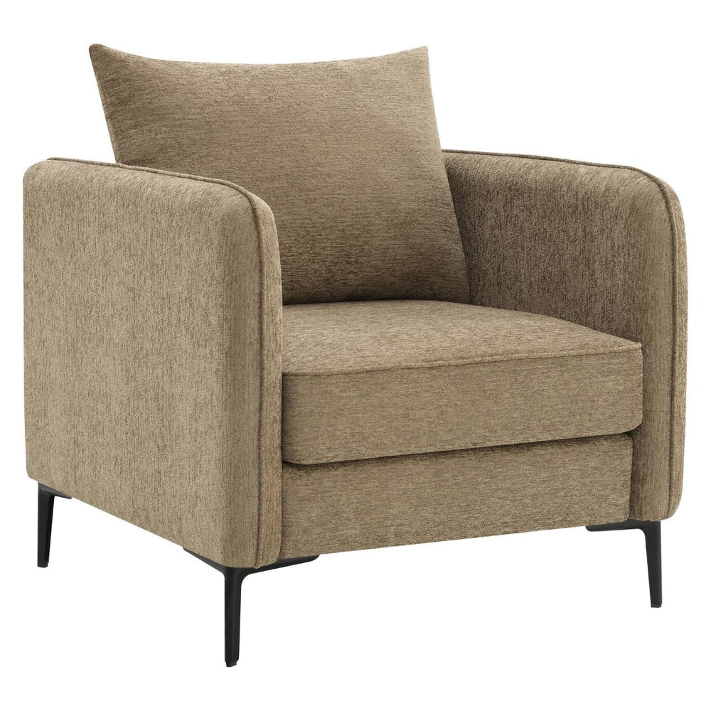 OSP Home Furnishings Newhaven Contemporary Accent Chair with Black Metal Legs for Modern Living Spaces NWN-S125