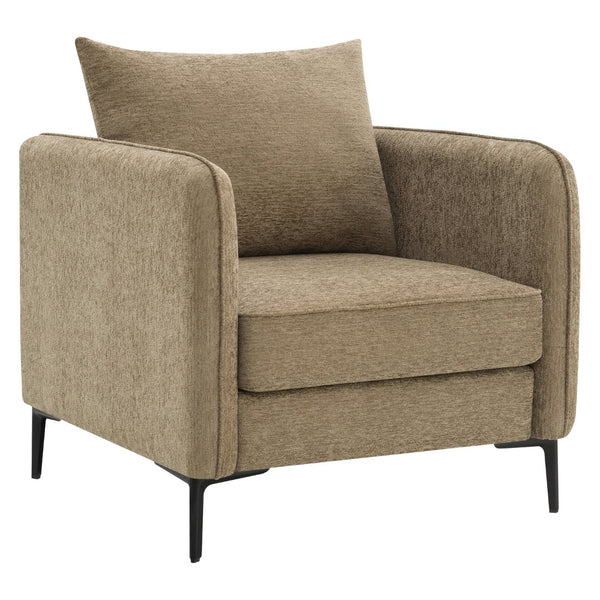 OSP Home Furnishings Newhaven Contemporary Accent Chair with Black Metal Legs for Modern Living Spaces NWN-S125