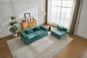 English Elm Compression Sofa - Versatile Chenille Convertible Floor Bed, No Assembly, Perfect For Small Spaces! W3723S00017