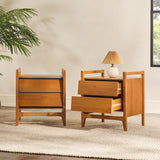 22" Angle-Face 2-Drawer Nightstand - Set of 2 Caramel OSWB4CCA-2PK Walker Edison